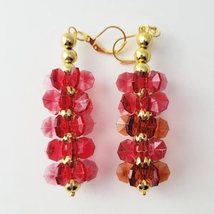 Upcycled Plastic Bead Dangle Earrings by Ada